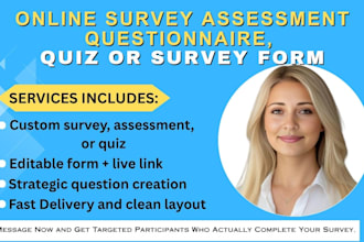 create online survey assessment questionnaire quiz or survey form