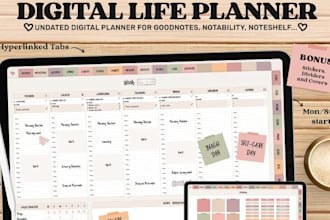 digital planner hyperlinked planner daily planner etsy digital product etsy seo