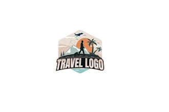 design unique tour travel adventure resort logo
