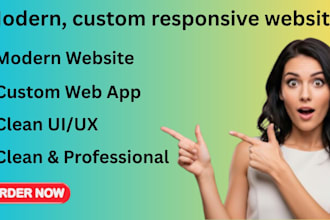 create custom responsive website with clean UI UX