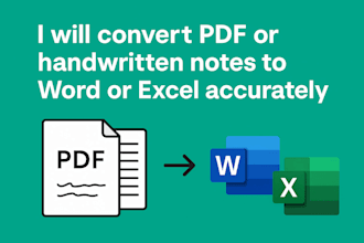 convert PDF to word or excel with high accuracy
