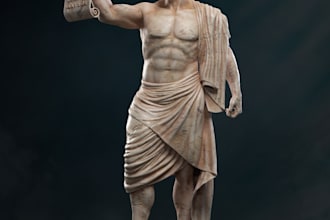 do 3d classical italian sculpts,museum statue arts,mythic biblical statues,print