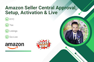 do amazon seller central approval, store setup, tax, listings and go live