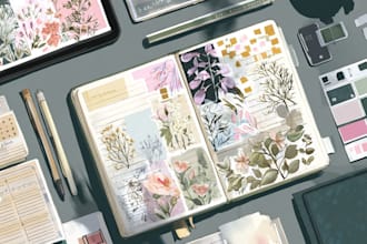 create custom sticker packs for digital planners and notebooks