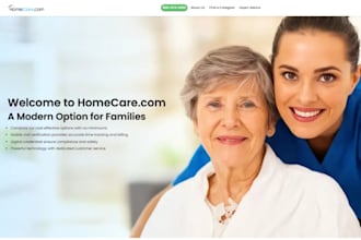 design home care website healthcare senior care website assisted living website