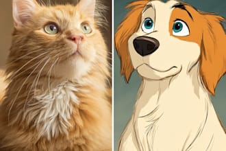 draw disney pet portrait