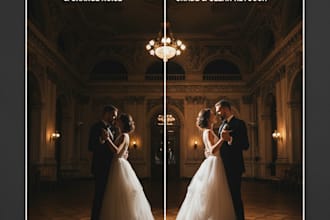 professionally edit engagement, proposal ,wedding photo