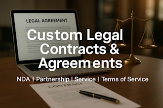 draft nda ,partnership agreement , service agreement, terms of service