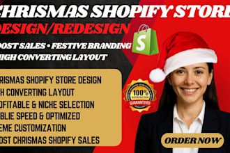 build shopify store redesign shopify dropshipping store to boost christmas sales