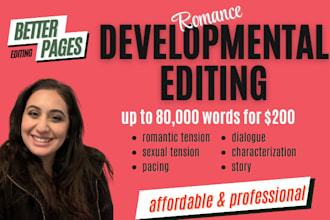 provide developmental editing for your romance novel