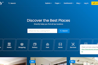 build brilliant directory business wordpress business website, directory website