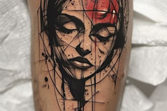 design a modern and minimalist tattoo design