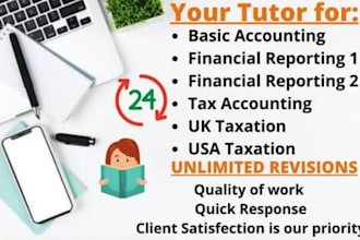 be your financial accounting tutor and cost accounting tutor