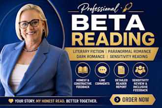 beta read literary fiction, paranormal romance, dark romance, sensitivity reader