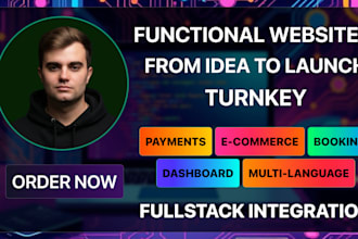 do custom functional website from design to deployment