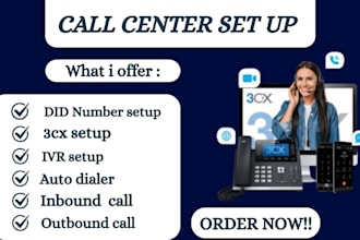 set up did numbers, sip trunks, 3cx call systems, and twilio