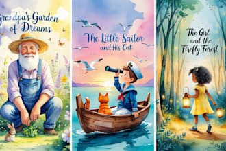 draw children watercolor illustration, children book illustration, kids book