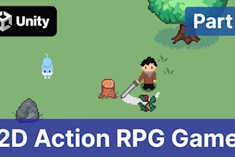 develop professional unity rpg game design, custom worlds and game mechanics