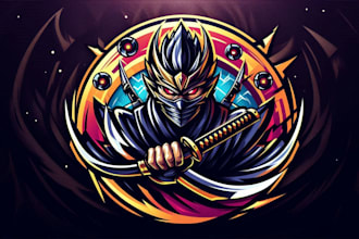 do a ninja dragon gaming esport mascot logo