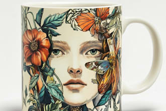 do coffee mug design, custom mug design