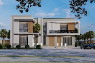 construct luxury house exterior,facade design,backyard,landscape design,poolside