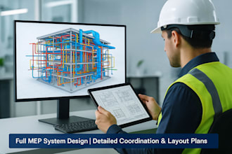 full mep system design with detailed coordination, layout plans