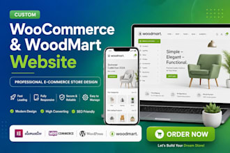create a professional woodmart woocommerce ecommerce website