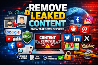 remove onlyfans leaked infringing content, mugshots, negative links via dmca