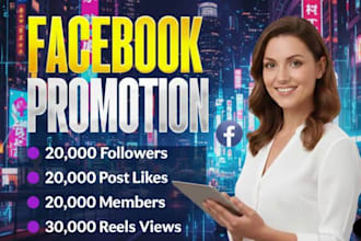 expand your facebook group with followers, members, reels views and post likes
