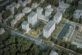 3d cinematic urban planning,housing complex,ue5 city design,exterior render,fbx