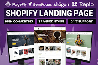 design advertorial page or clone shopify landing page with replo pagely gempages