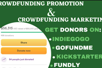 crowdfunding campaign creation on kickstarter and promotion campaign indiegogo