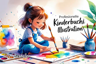 aquarell, kinderbuchillustration, kinderbuch, geschichtenbuch, buchillustration