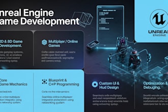 develop unreal engine game, 2d, 3d multiplayer game, unreal engine environment