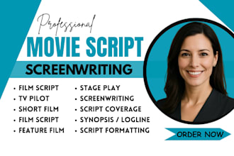 write movie script screenplay screenwriting tv series manga feature film script