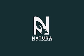 design a modern minimalist negative space logo with hidden meaning