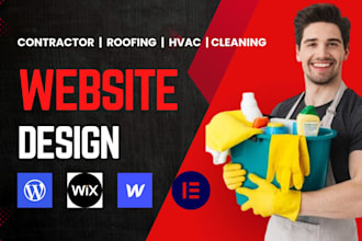design plumbing, roofing, hvac, construction, contractor website