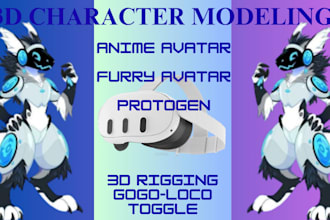draw vrchat protogen ref sheet furry vrc character model