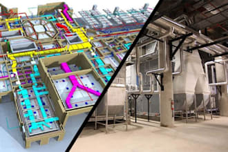 do architectural mep design drawing drafting hvac layout, plumbing and revit mep