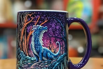 do coffee mug design, custom mug design
