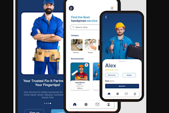 develop ai handyman app, home shifting app, gardening app, laundry app, cleaning