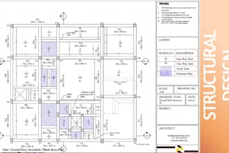 do civil structural engineering design floor plan drawing