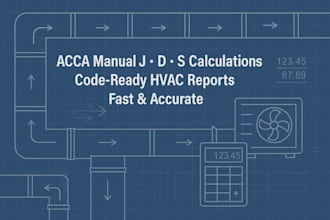 do hvac acca manual j, d and s load calculations for residential and commercial