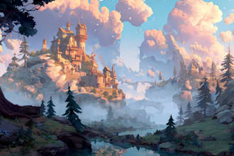 design detailed fantasy landscapes