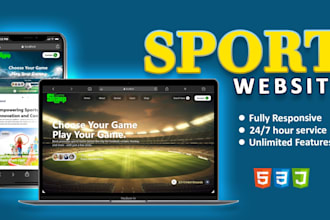 create a professional sports news or blog website
