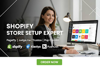 setup shopify pagefly judge me trustoo pop convert klaviyo pushowl website