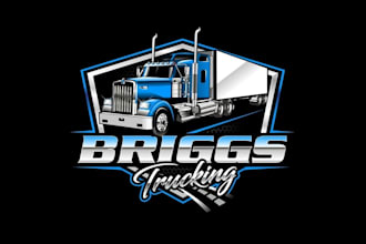 create high quality and beautiful trucking logo design