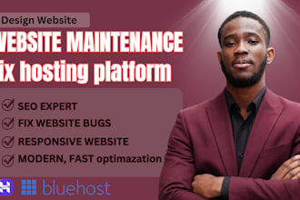 do monthly website maintenance, fixs hostinger website, manage wordpress site