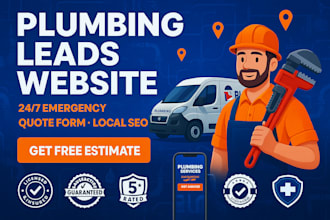 design plumbing website, plumber leads sales funnel for plumber and hvac website
