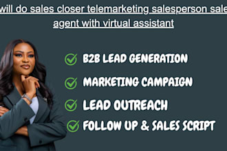 do sales closer telemarketing salesperson sales agent with virtual assistant